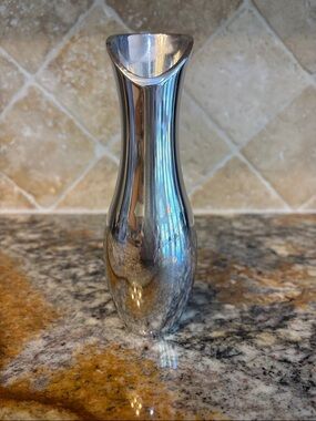 Nambe Metal Aluminum Alloy 6180 Small Vesta Flower Bud Vase  1998